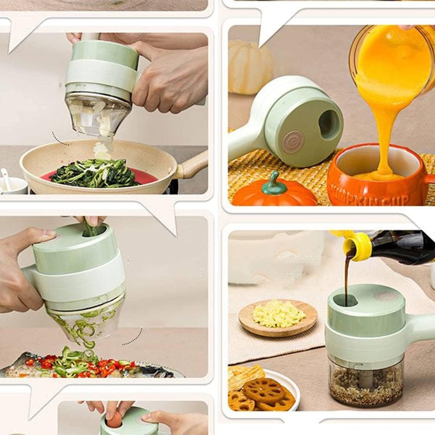 4 in 1 Portable Electric Vegetable Cutter